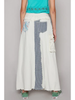 Melonie Waist Tie Cargo Pocket Skirt back model