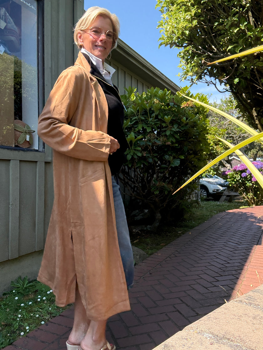 Mandy Faux Suede Duster