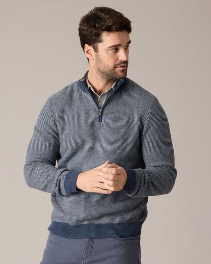 NORTHPORT 1/4 ZIP SWEATER navy combo