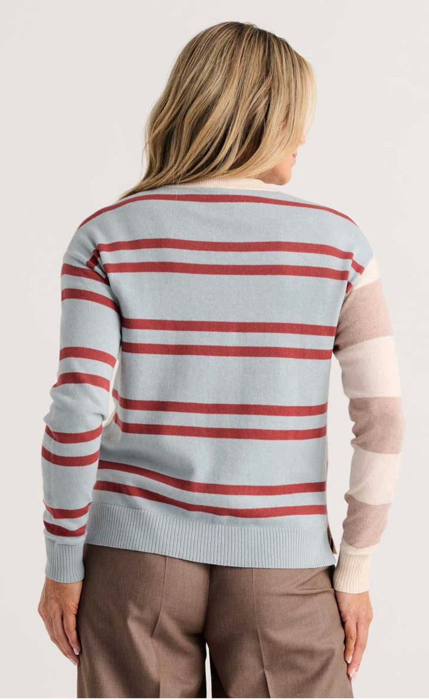 Andrea Color Stripe Sweater