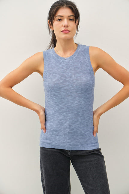 Karla Slub Knit Tank Top denim
