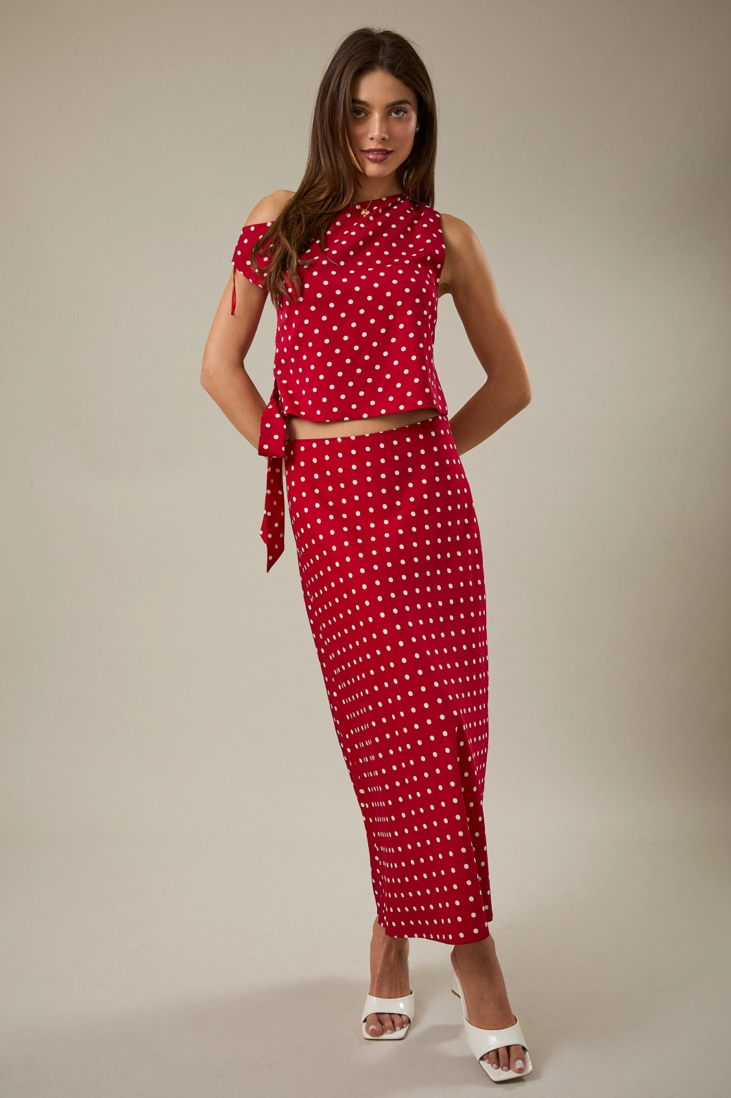 Dotty  Polka Dot Midi Skirt
