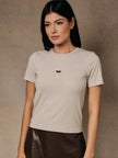 Champagne Beaded SS Top