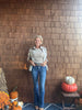 MID RISE FLARE WITH PATCH PK AND TROUSER HEM DETAILS