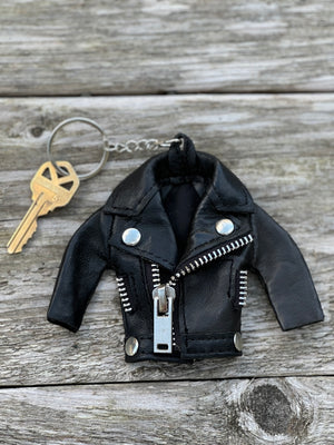 Leather jacket Key chain