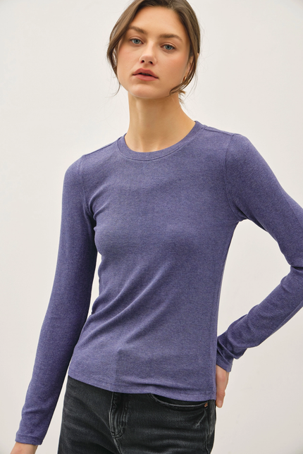 Ultra Soft Ribbed Classic Crewneck LS