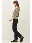 Lila Leopard Knit Cardigan, mocha-side