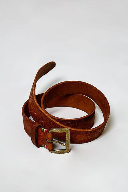 Vintage Inspired Hand Finished Genuine Leather Belt
