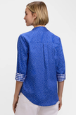 The Margie 3/4 Sleeve Shirt blue white back