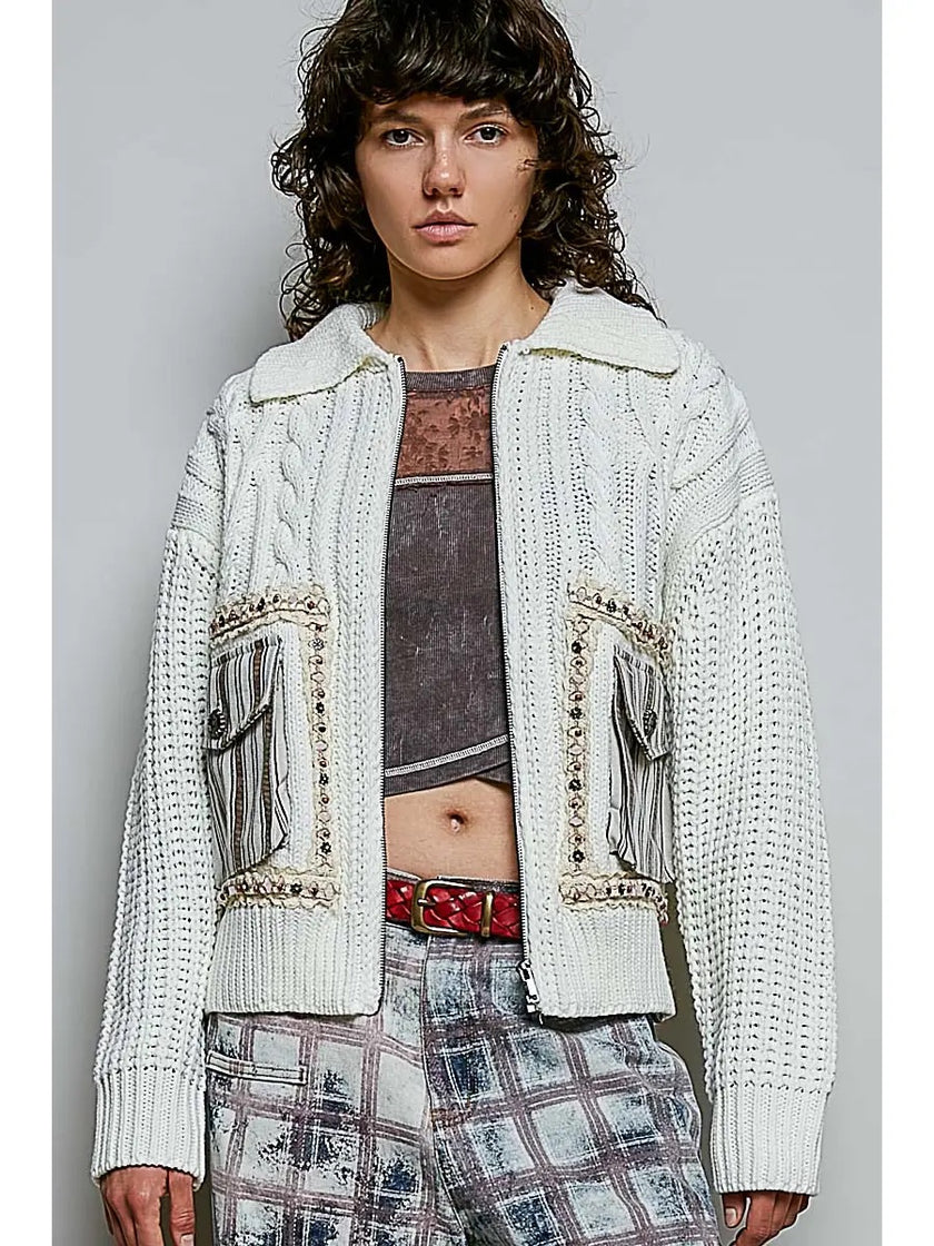 Oversized Whimsy Pocket Cardigan