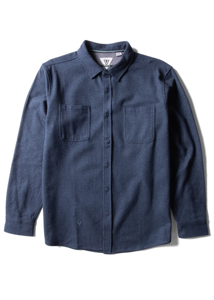 Vissla Shaper Eco Long Sleeve Flannel tidal blue front