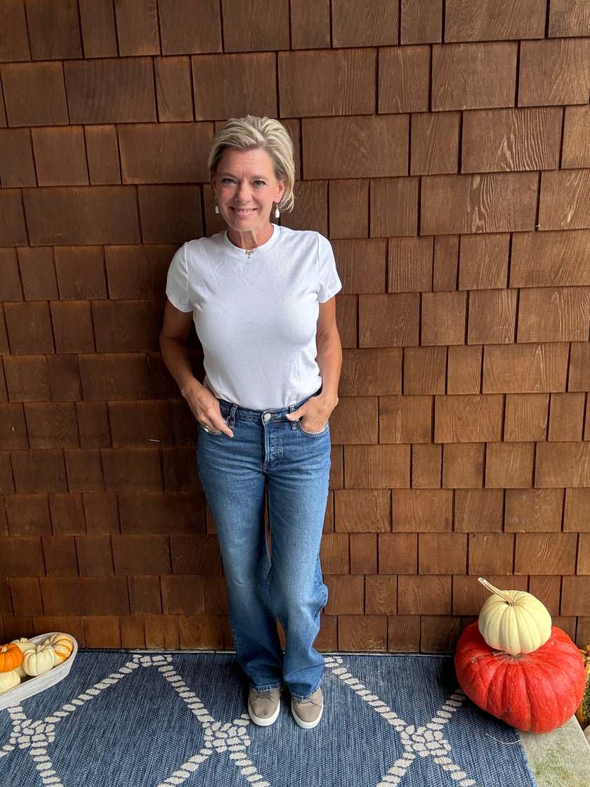 ROSIE HIGH-RISE WIDE LEG W/CVRD BTN FLY