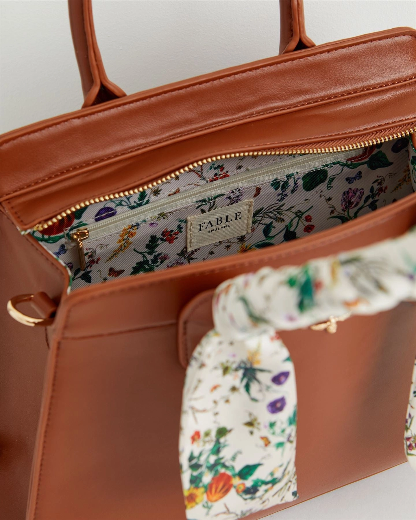 Pumpkin Tan Tote Purse inside