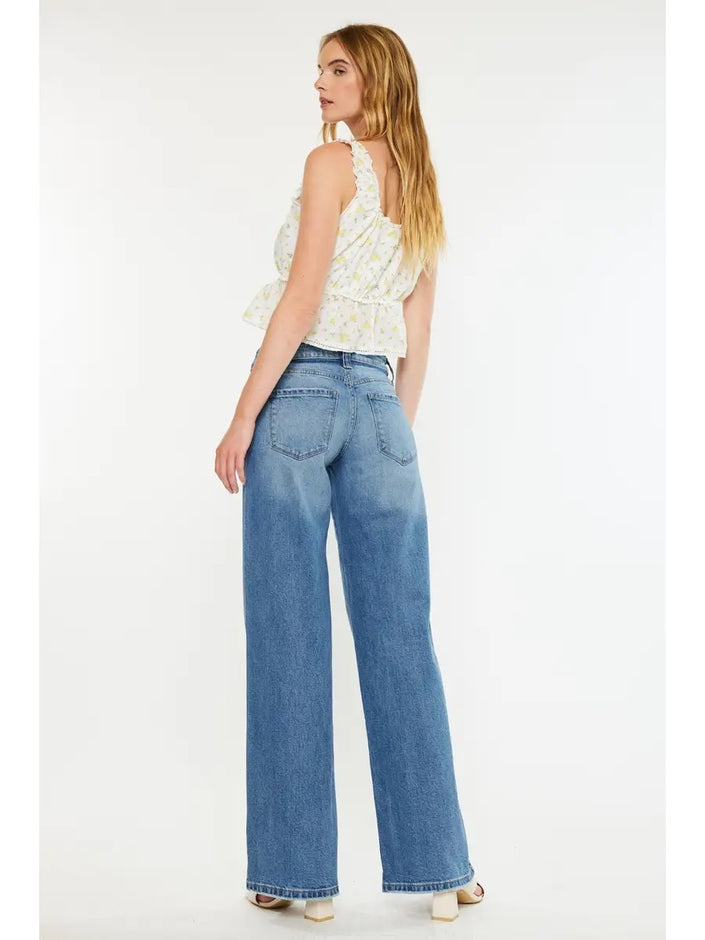 MID RISE WIDE LEG back