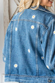 Daisy Floral Embroidered Denim Jacket