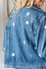 Daisy Floral Embroidered Denim Jacket