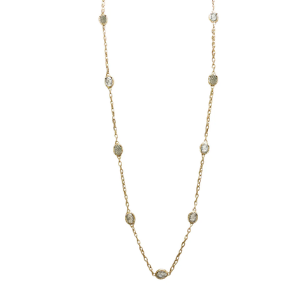 Gold Faustina Coin Station Necklace | 36