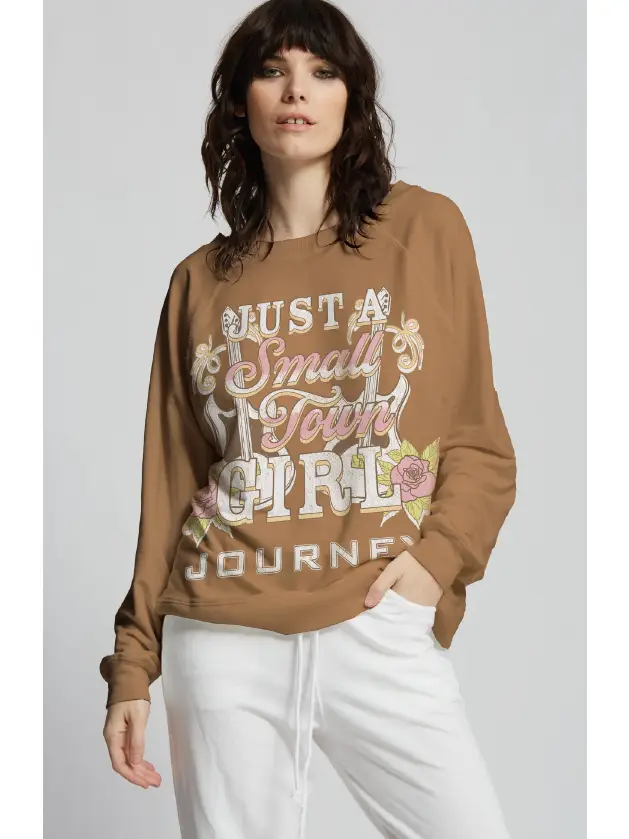 Recycled Karma Small Town Girl Sweatshirt Tee | Espresso