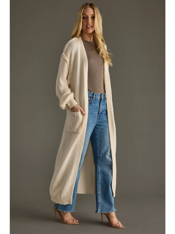 Duster Cardigan ivory side/front