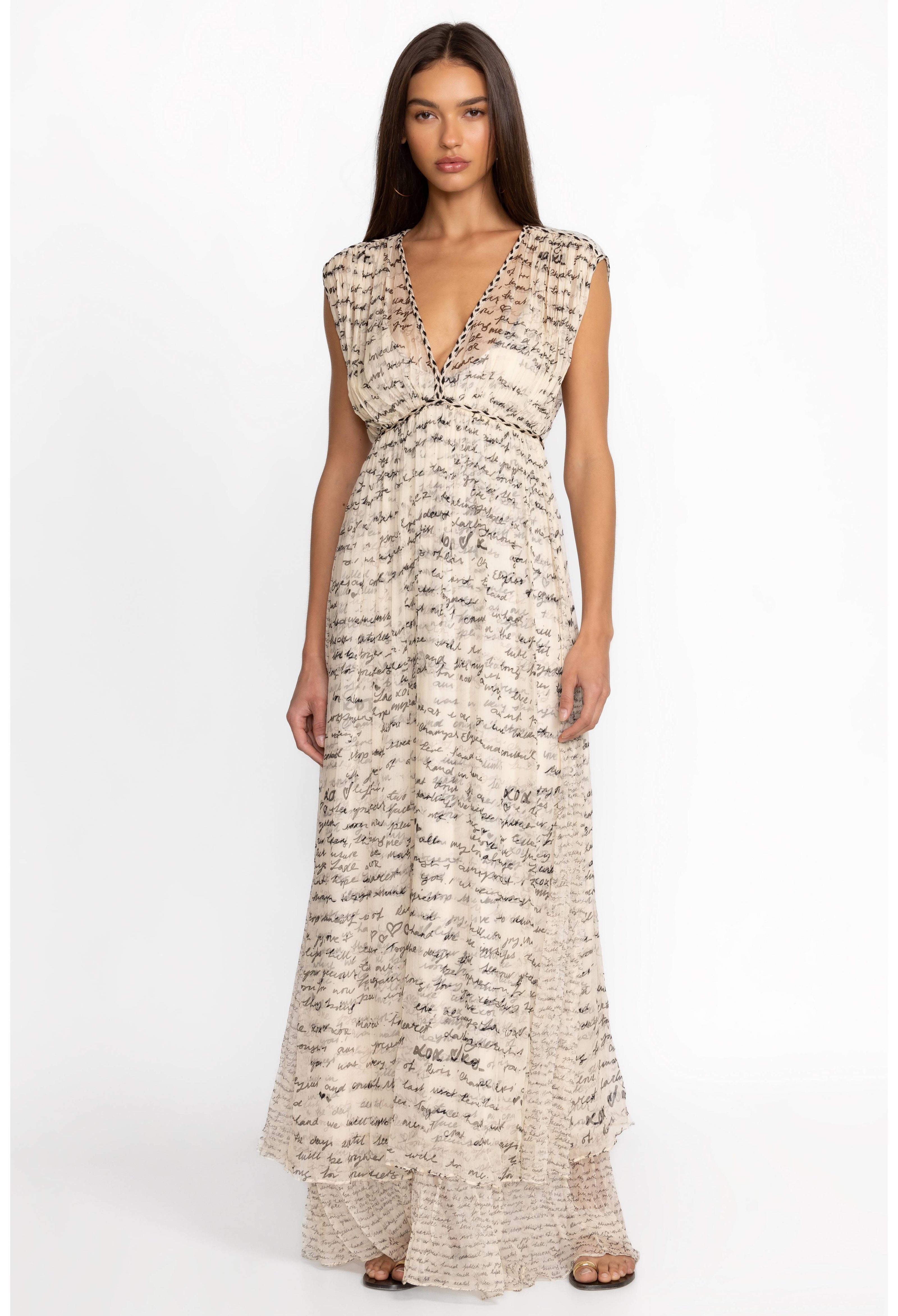 Johnny Was Sincerely Yours Silk Maxi Dress front