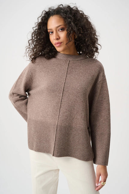 Sarah Button-Back Wool Sweater