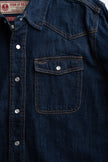 Saddleback Shirt, indigo dye-pocket detail