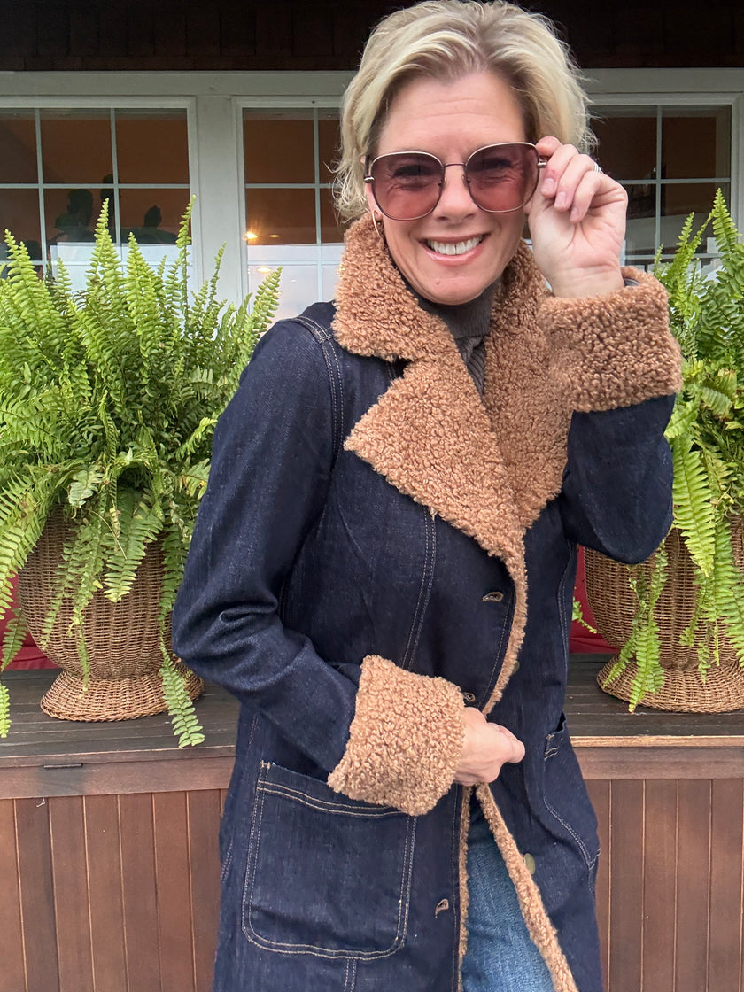 Gwen Sherpa Trimmed Jacket