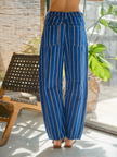 Alex Striped Denim Barrel Pants, denim brown-back