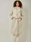 Delores Mixed Media Long Coat
