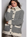 Gabor Button Collar Knit Cardigan