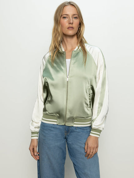 SOUVENIR BOMBER JACKET sage front