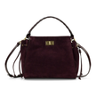Loenen Top Handle - Suede Leather Plum