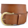 Wide Width Belt with Horseshoe Shape Buckle