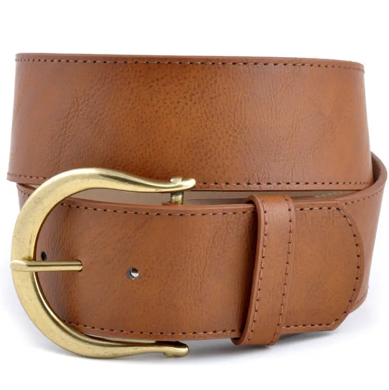 Wide Width Belt with Horseshoe Shape Buckle