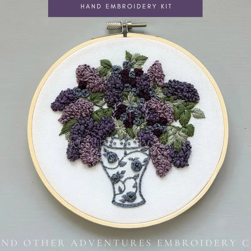 Amethyst Lilacs in Ginger Jar