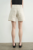 Barrel Denim Shorts beige back