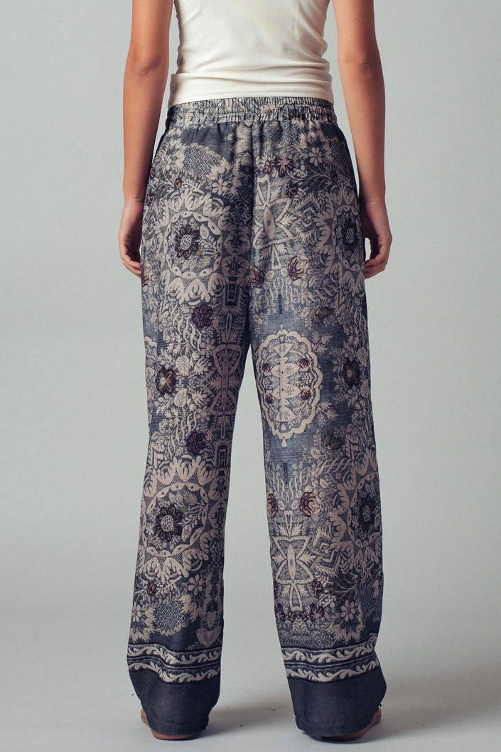 Boho Print Wide Leg Pant - Multi