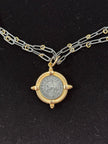 Gunmetal Gold Coin and Chain NW-24-20