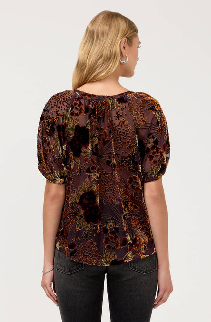 Avah Button Down Shirt, joanna burnout-back
