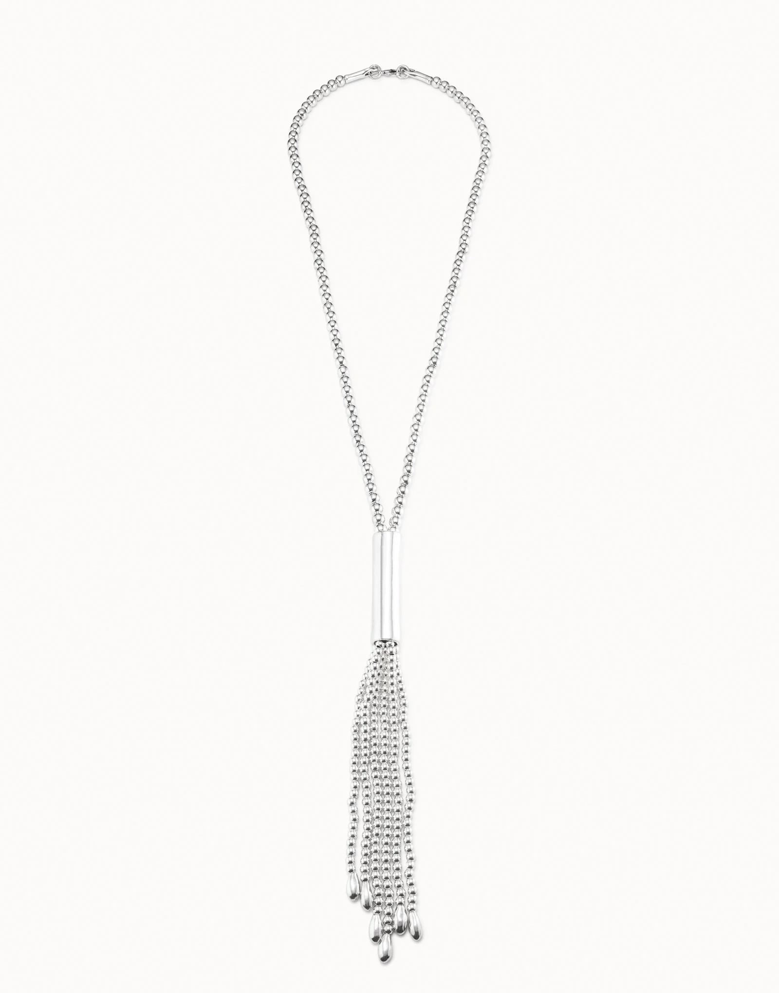 Sterling silver-plated whip necklace Clásicos collection