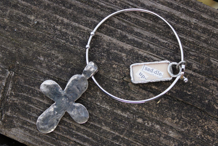 Cross Bangle Bracelet 