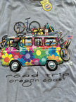 Road Trip Summer Unisex Midweight T-Shirt closeup details