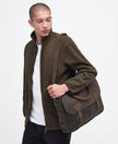 Barbour Wax Leather Briefcase Olive One Size