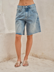 Wide Leg Bermuda Retro Denim Short