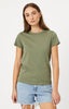 Deep Lichen Green Janet Basic SS Crew T-Shirt