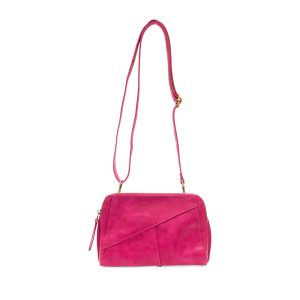 Magenta Gigi Crossbody with Woven Wrist Strap with shoulderstrap