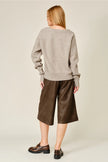 Dog Graphic V-Neck Sweater