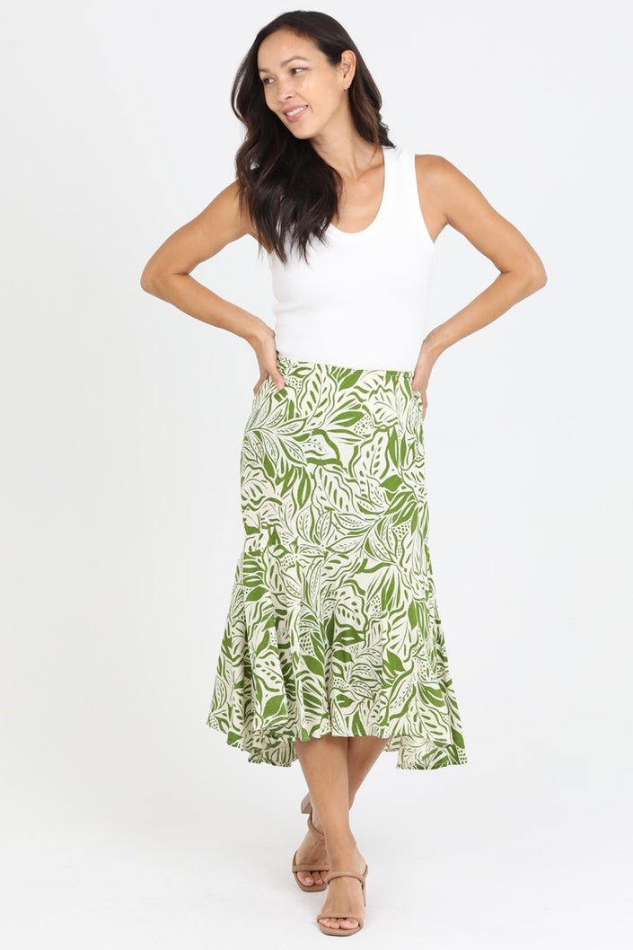 Robbin Leafy Printed Skirt front