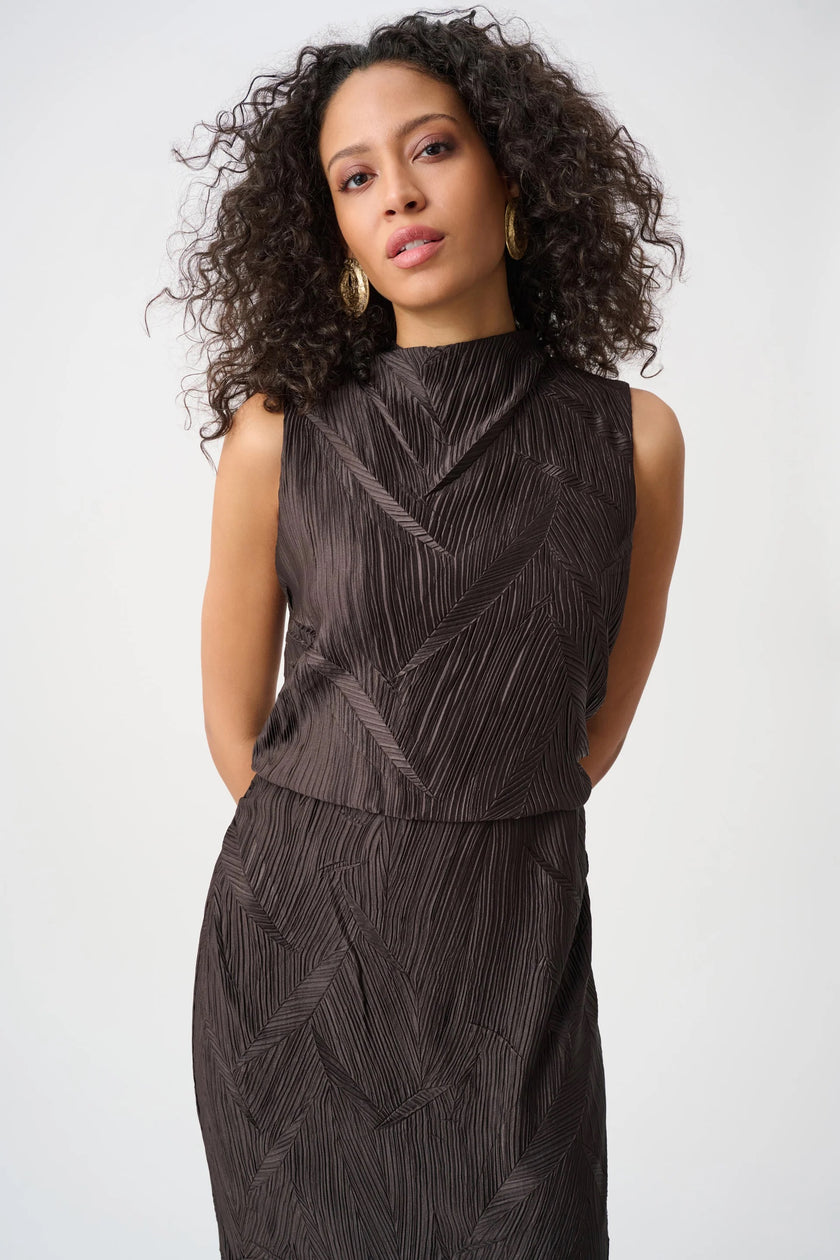 Penny's Pleated Satin Dress