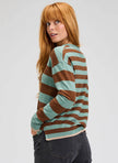 Womens Wide Stripe Sweater